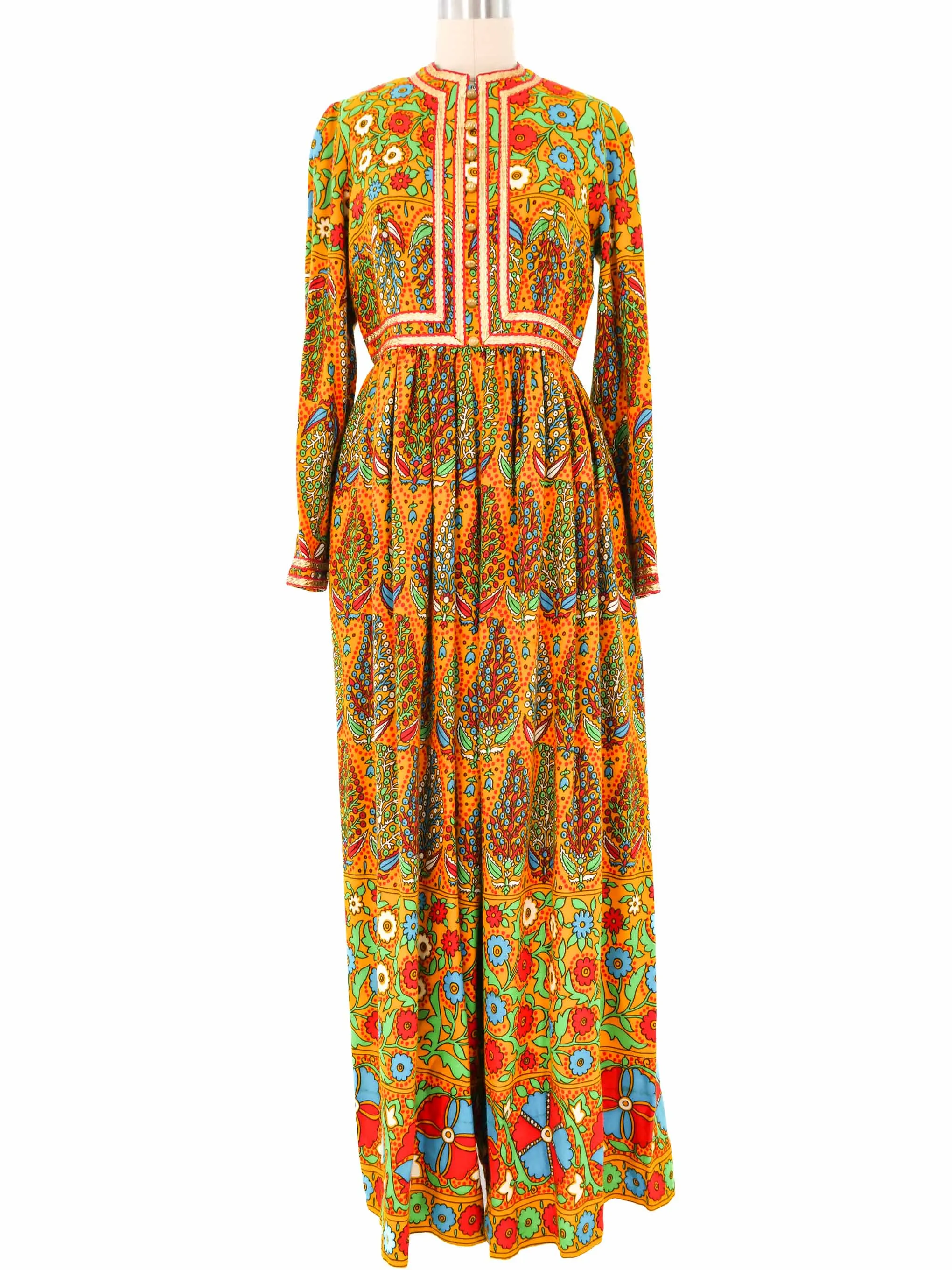 1960s Oscar de la Renta Palazzo Pant Floral Jumpsuit