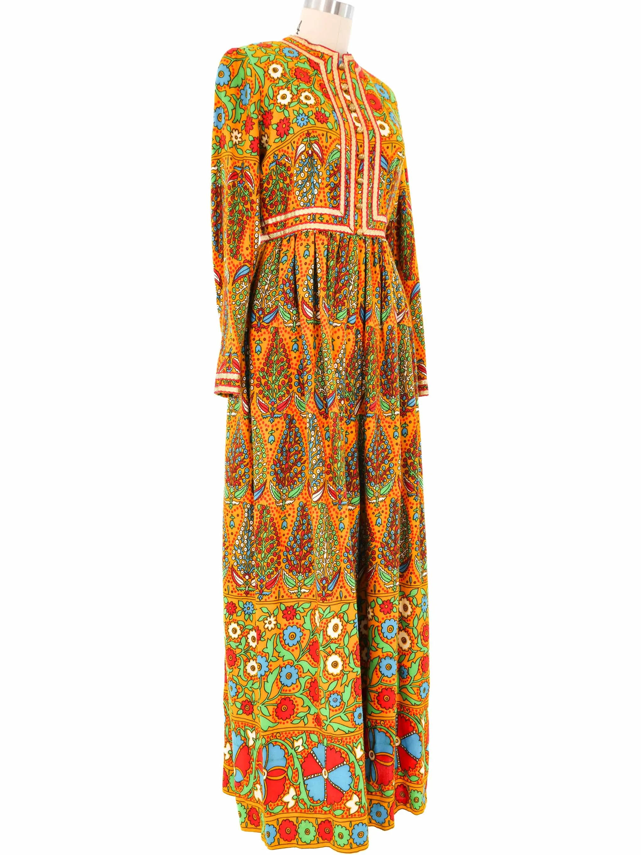 1960s Oscar de la Renta Palazzo Pant Floral Jumpsuit