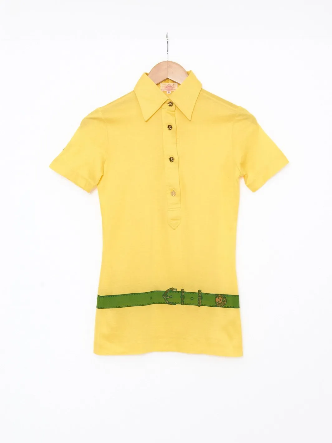 1970s Roberta Di Camerino polo shirt in yellow cotton