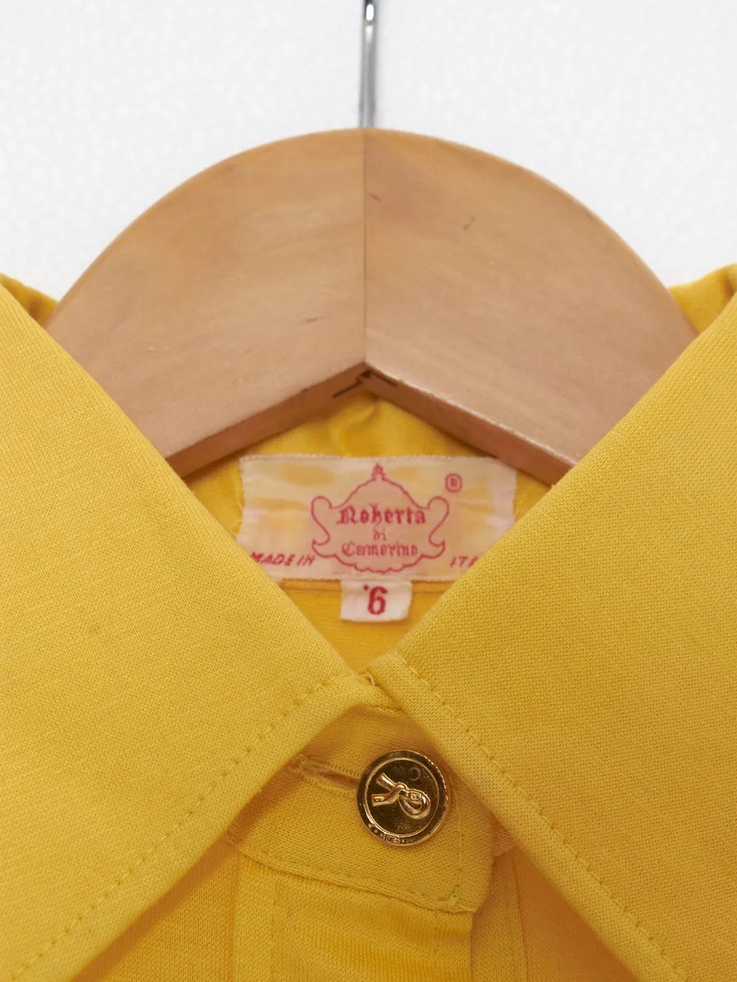 1970s Roberta Di Camerino polo shirt in yellow cotton