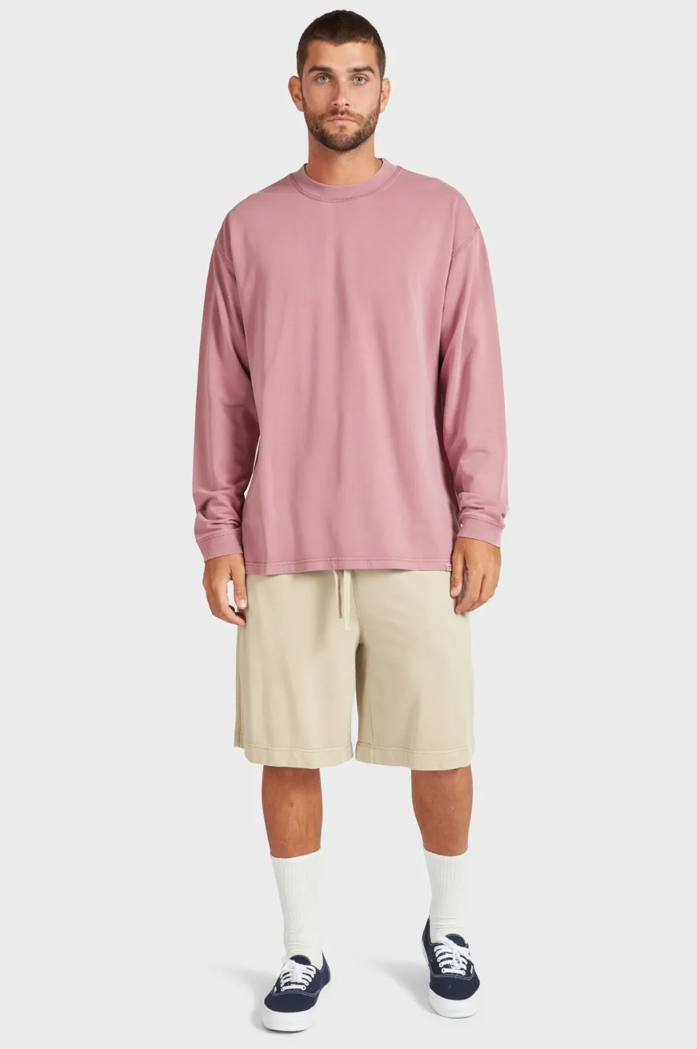 Academy Brand - Louis LS Tee Dark Rose