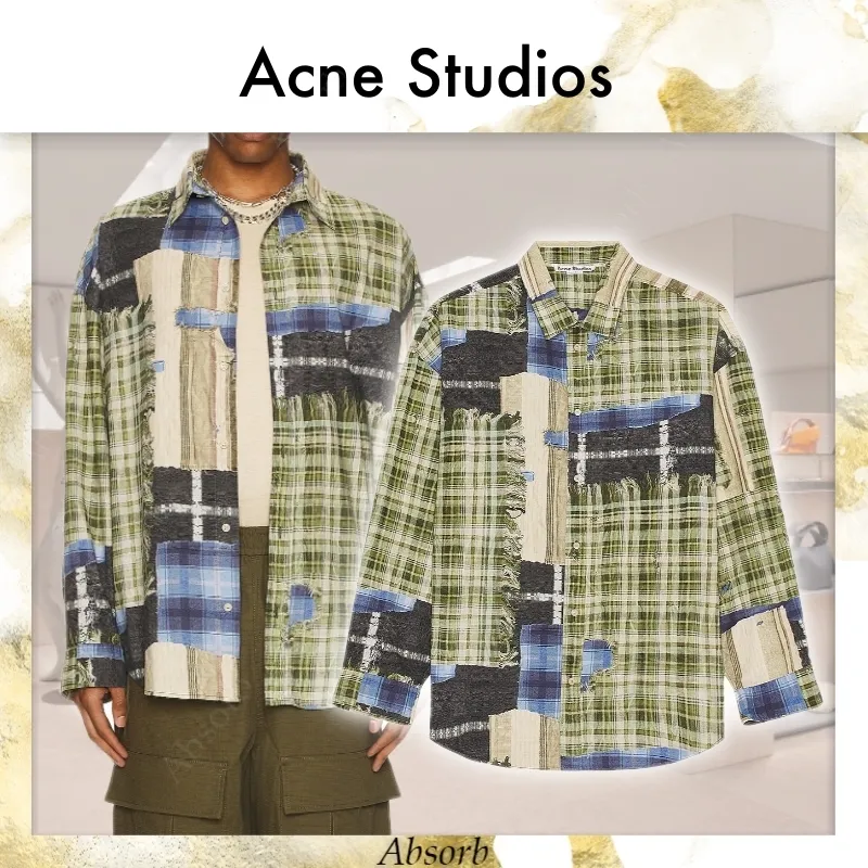 Acne Studios  |Street Style Long Sleeves Cotton Designers Shirts