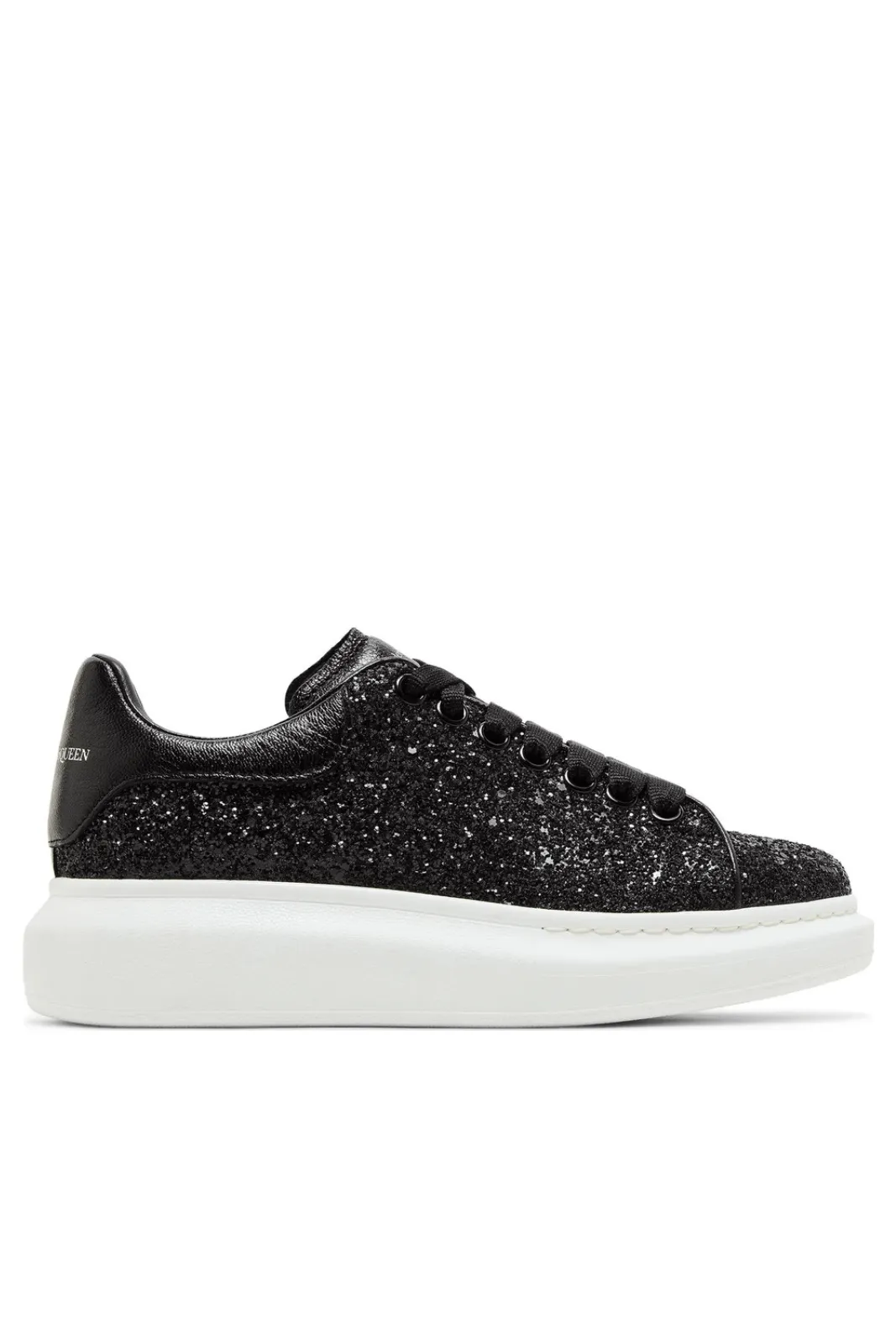 Alexander McQueen Wmns Oversized Sneaker 'Black White Glitter'