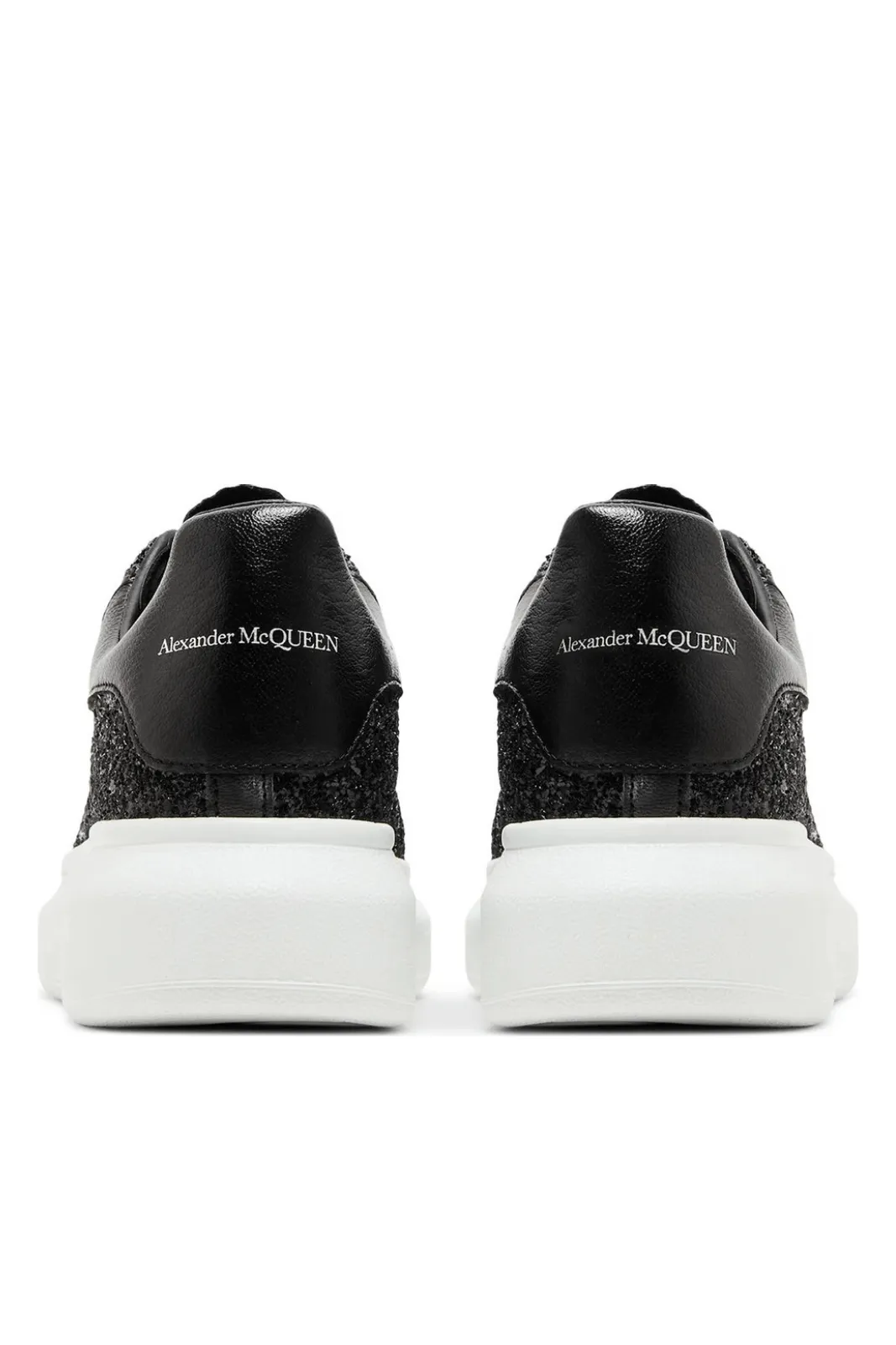 Alexander McQueen Wmns Oversized Sneaker 'Black White Glitter'