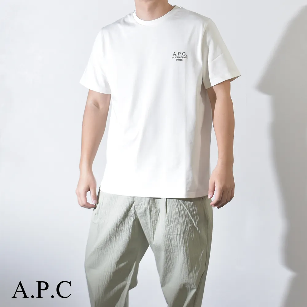 A.P.C.  |Crew Neck Plain Cotton Short Sleeves Logo Designers