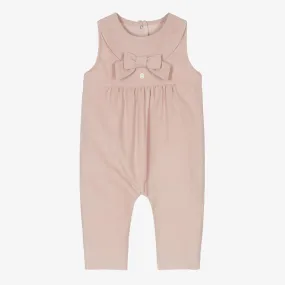 Baby Girls Pink Cord Dungarees