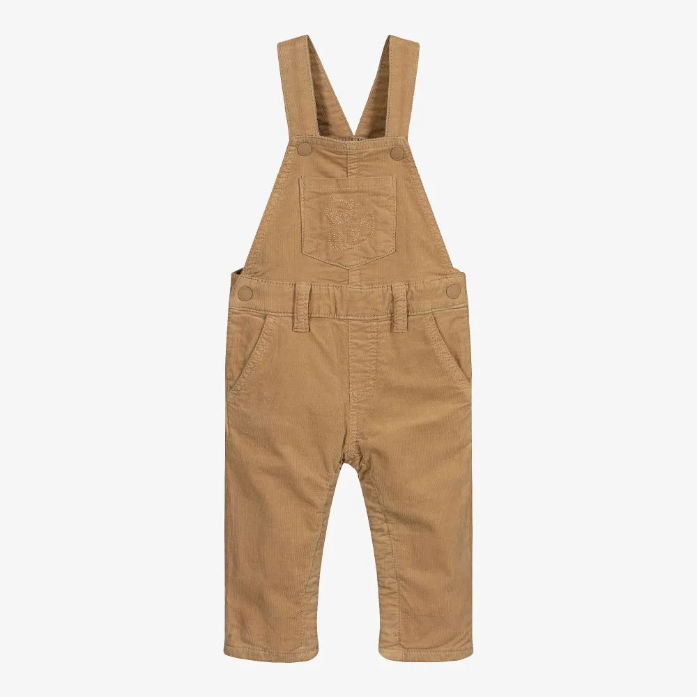 Beige Corduroy Dungarees