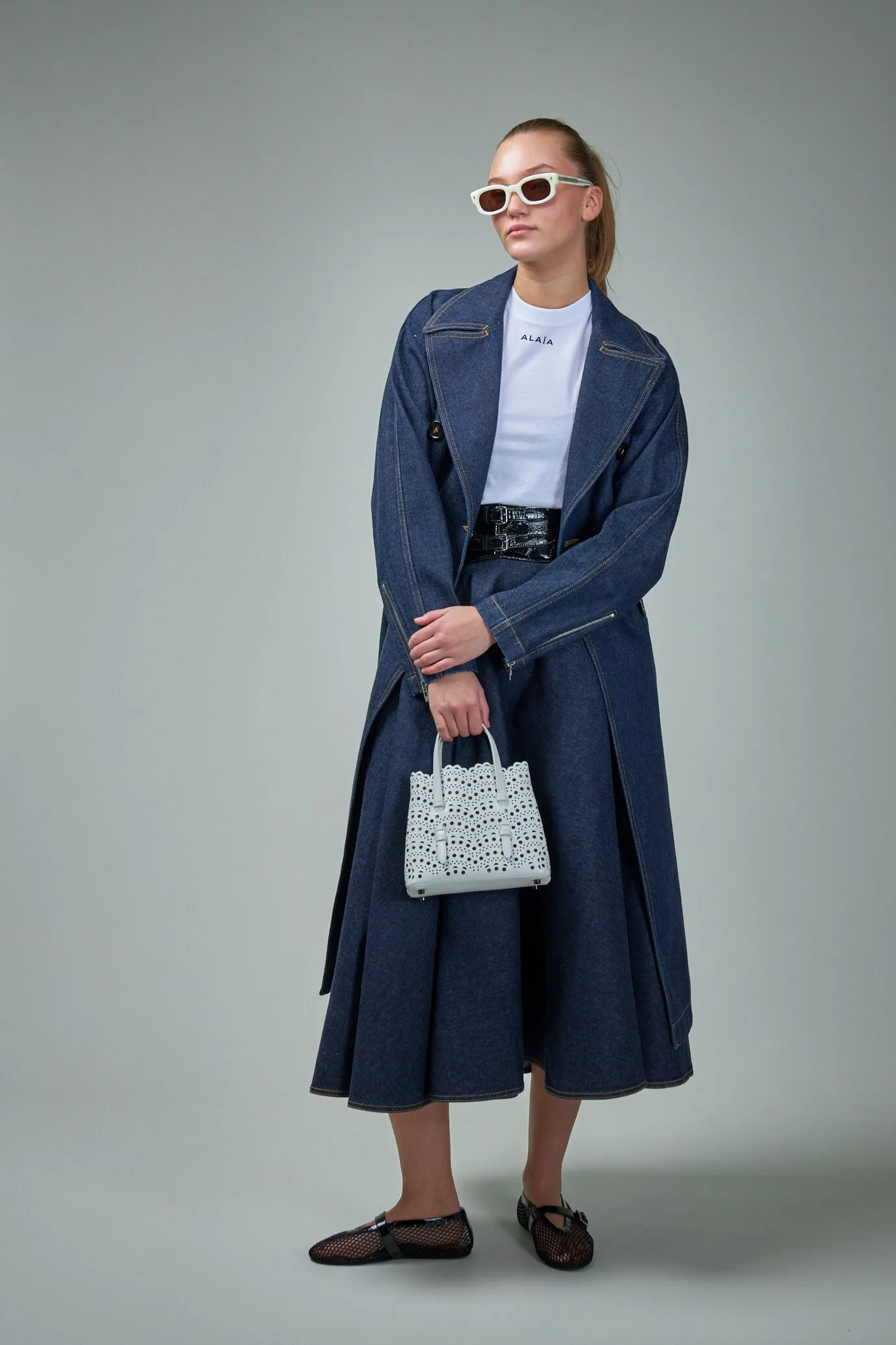 Belted Coat Brut Denim