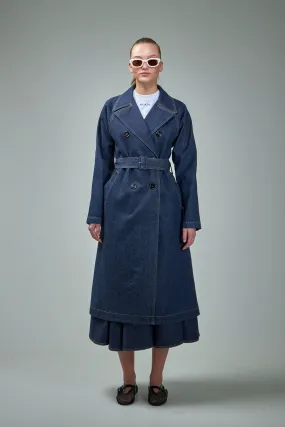 Belted Coat Brut Denim