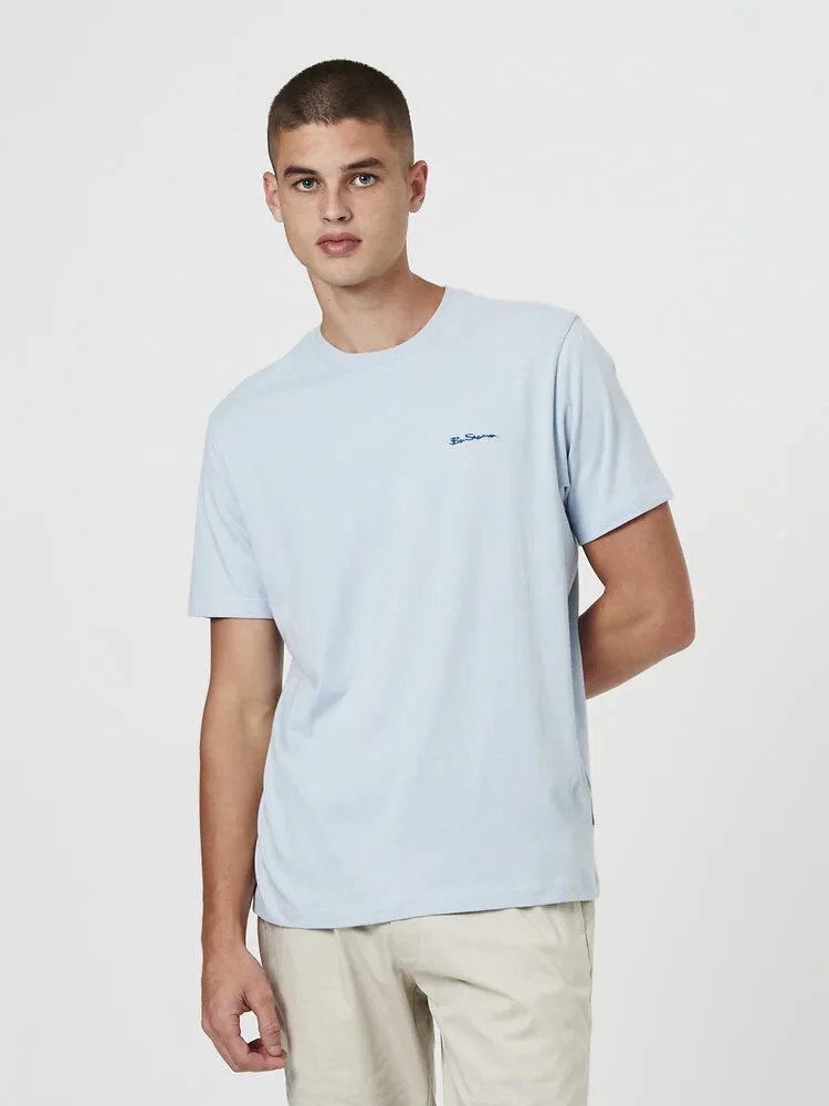 Ben Sherman - Signature Chest Embroidery Tee - Light Blue