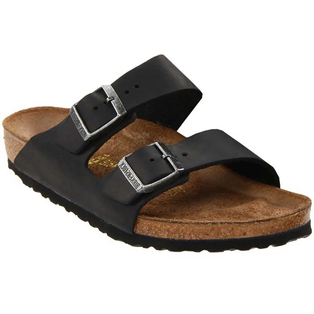 Birkenstock Arizona Sandal Black Oiled Leather (Unisex)