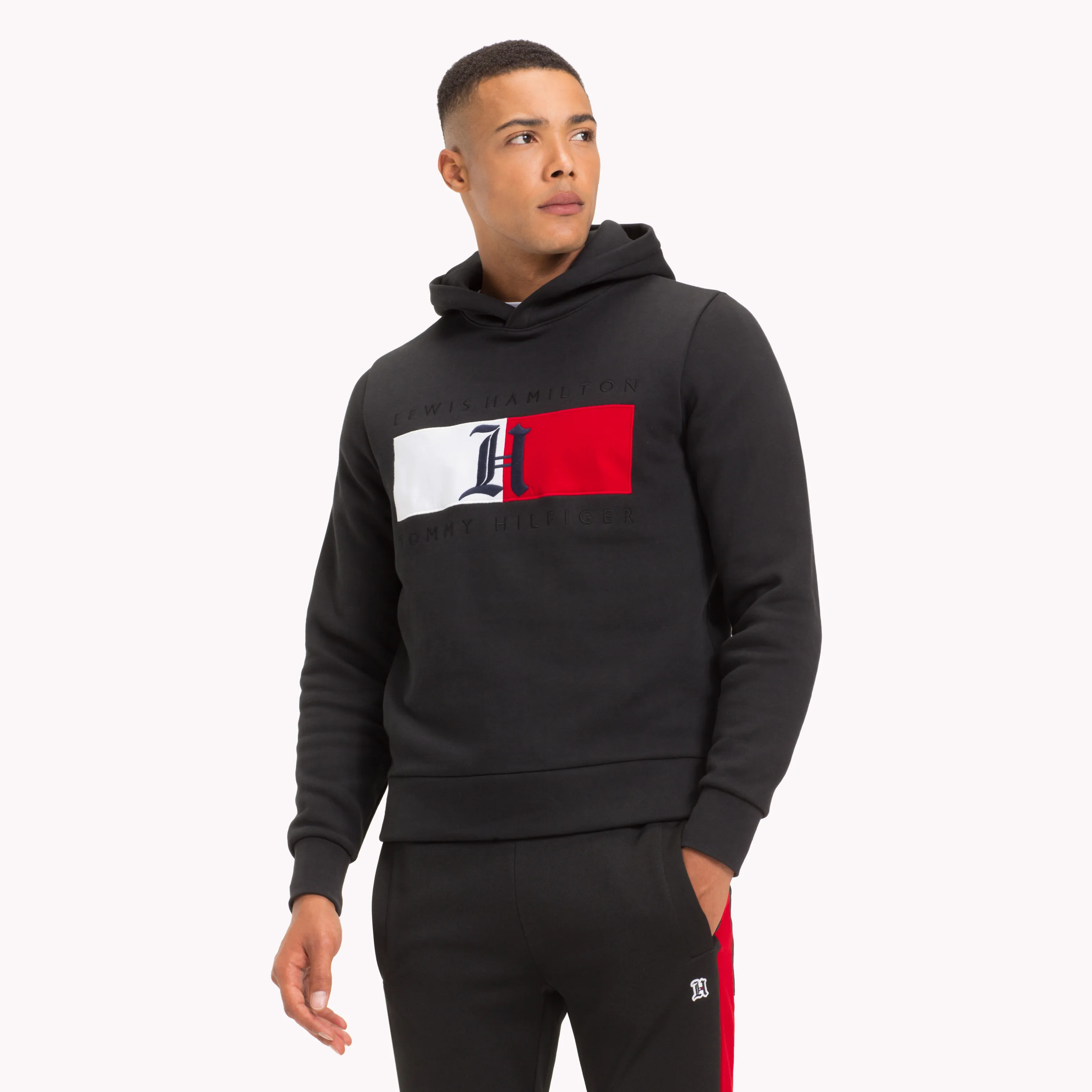 Black Lewis Hamilton Flag Logo Hoodie | Sweatshirts & Hoodies | Tommy Hilfiger