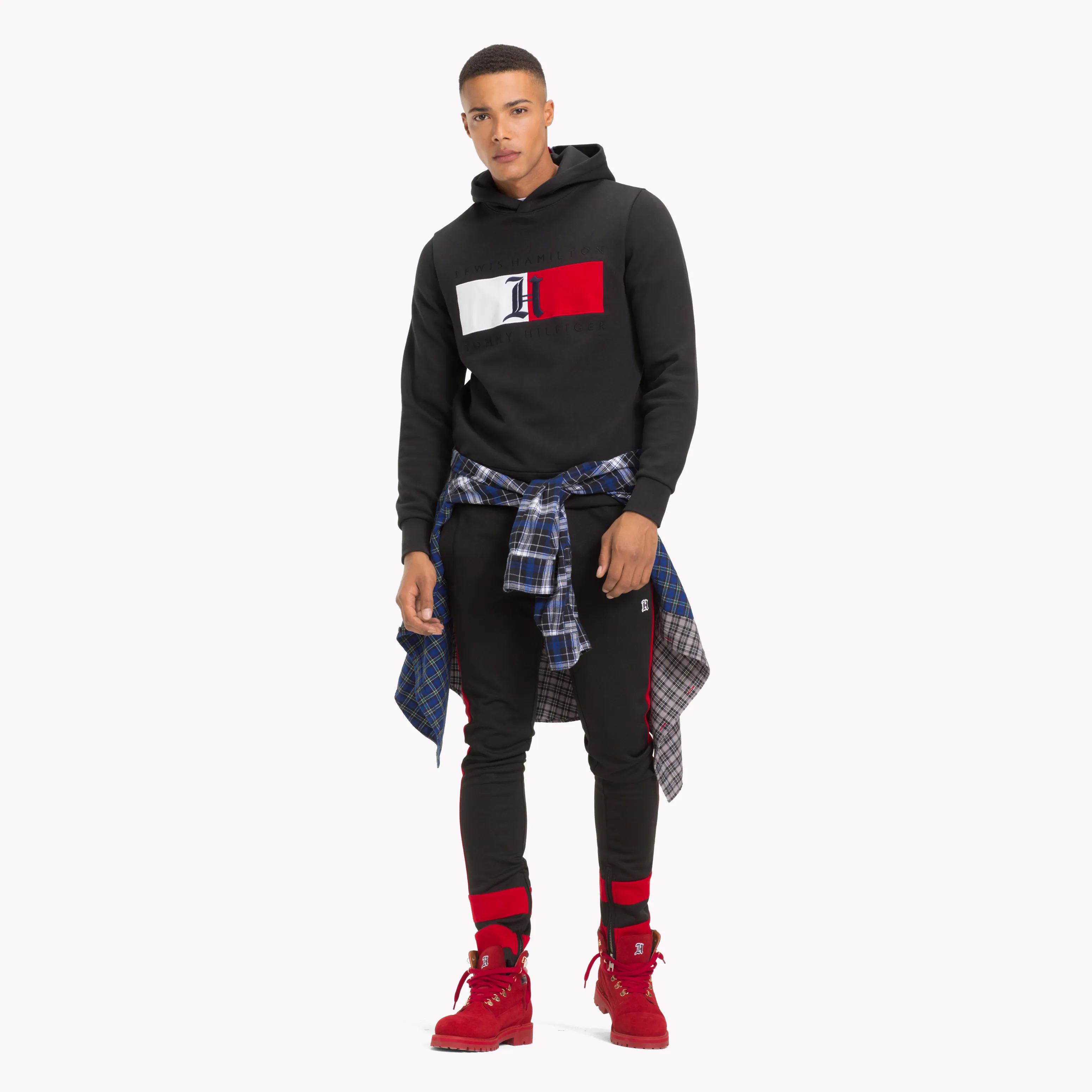 Black Lewis Hamilton Flag Logo Hoodie | Sweatshirts & Hoodies | Tommy Hilfiger