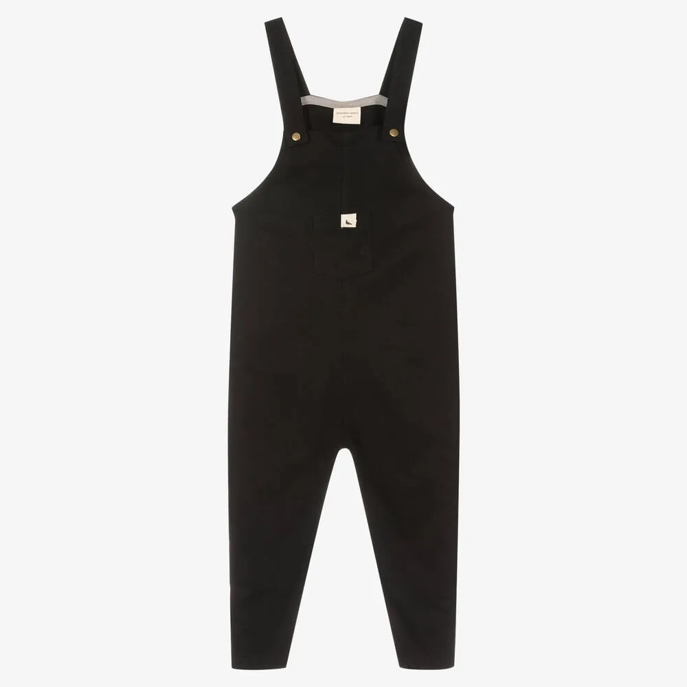 Black Organic Cotton Dungarees