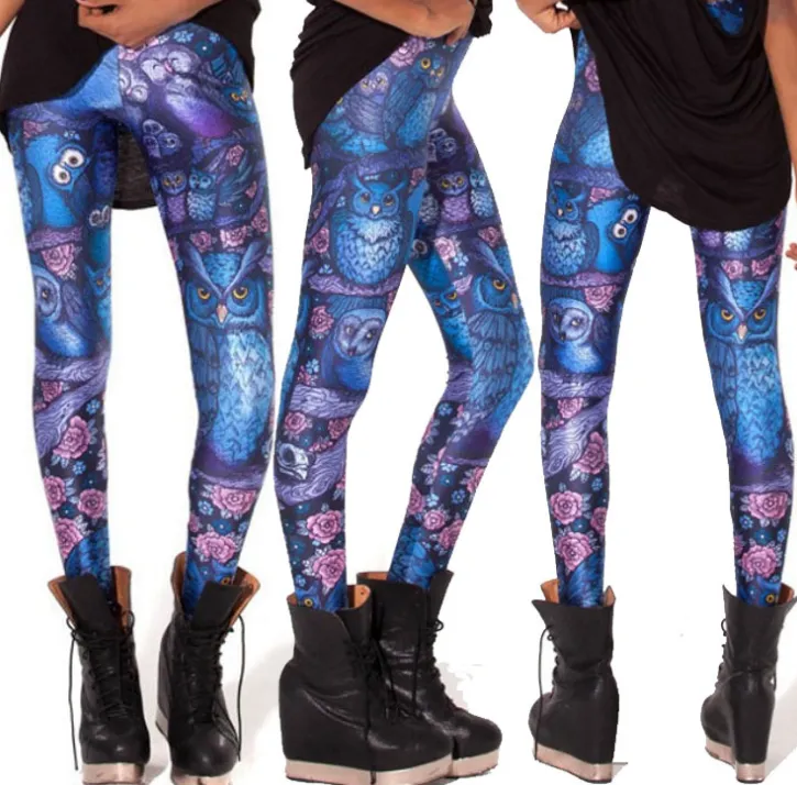 Blue MIDNIGHT OWL LEGGINGS