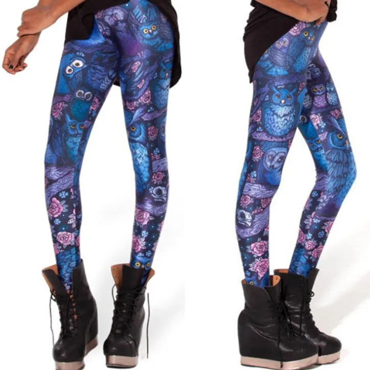 Blue MIDNIGHT OWL LEGGINGS