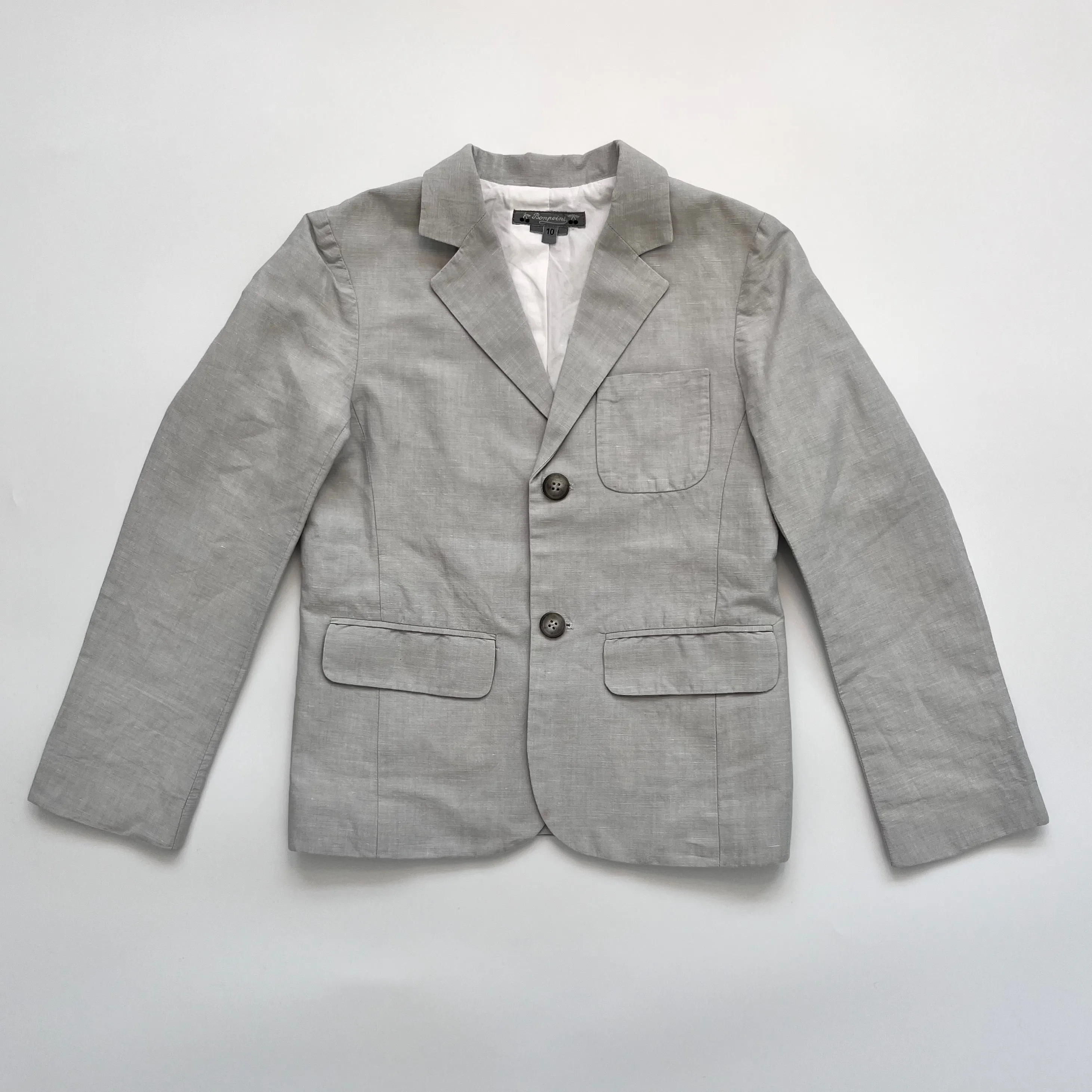 Bonpoint Grey Linen Blazer: 10 Years