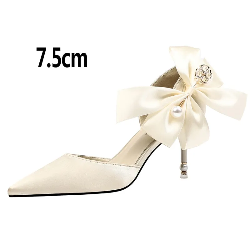 Bow-knot Women Pumps Designer Shoes High Heels Sandals