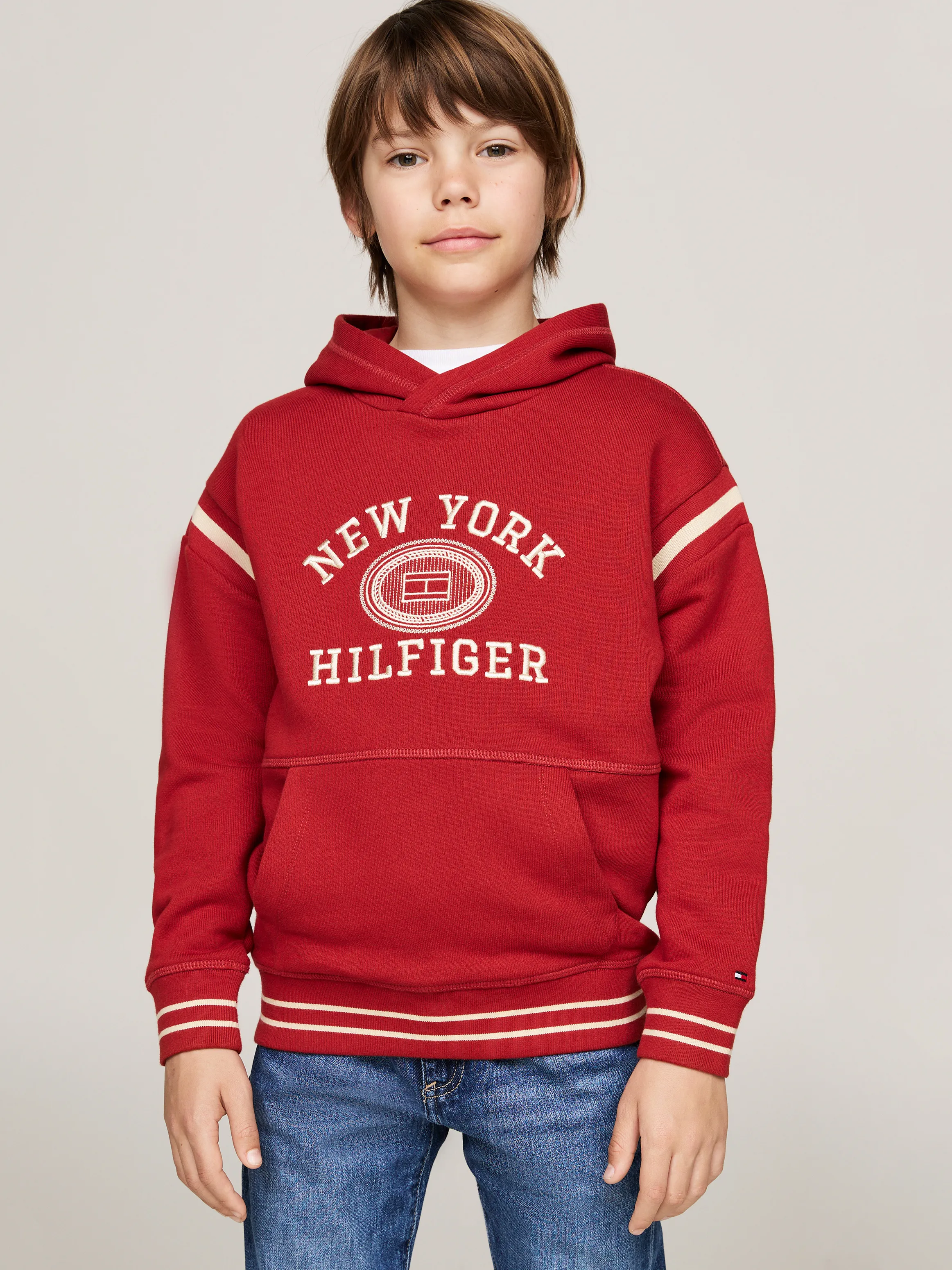 Boys 8-16 Hilfiger Monotype Logo Embroidery Hoodie | Hoodies | Tommy Hilfiger