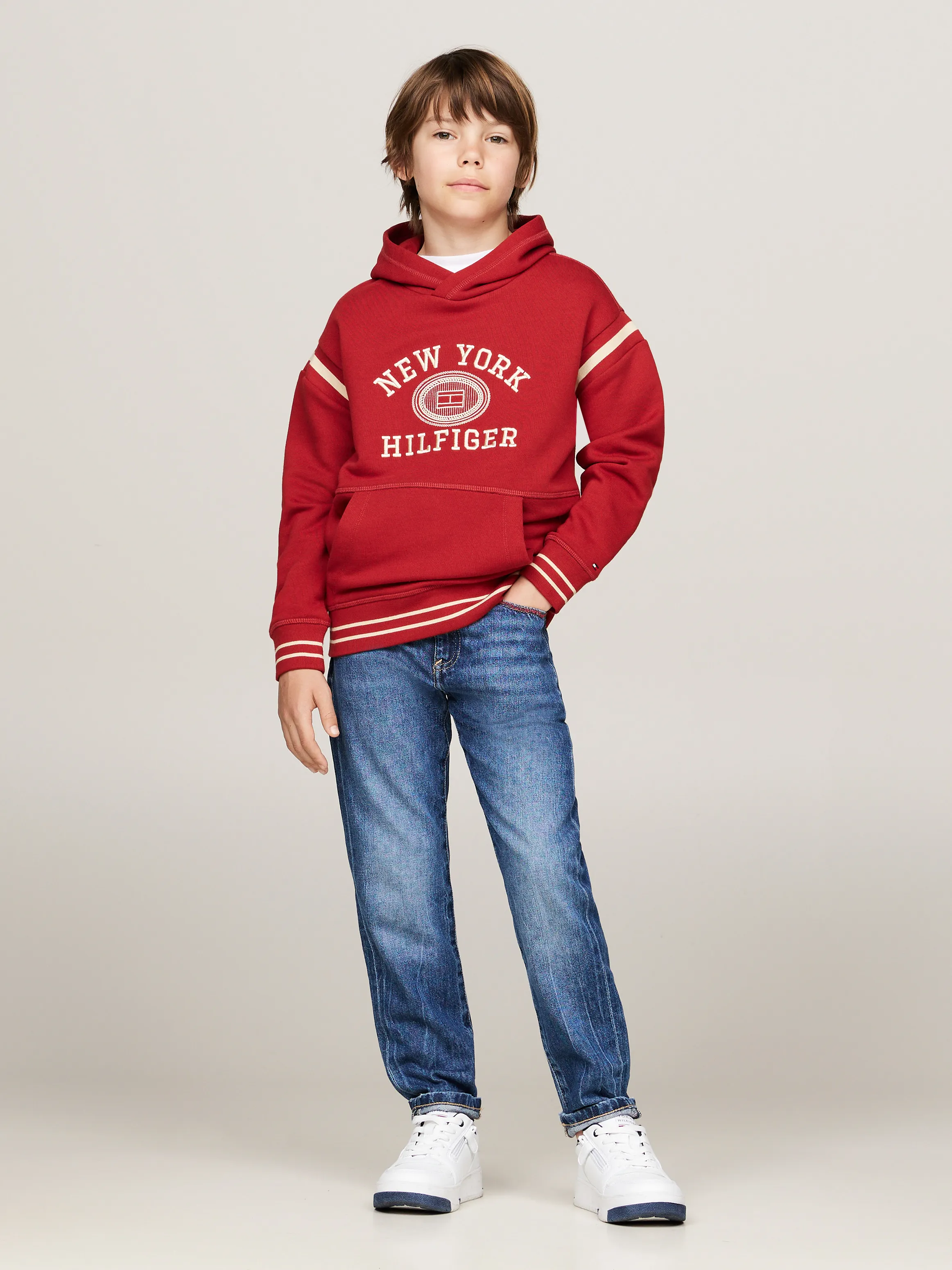 Boys 8-16 Hilfiger Monotype Logo Embroidery Hoodie | Hoodies | Tommy Hilfiger