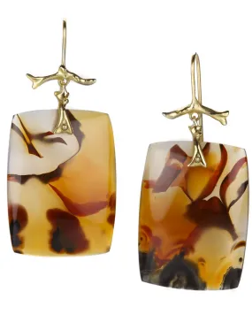 Brazilian Agate Slice Earrings