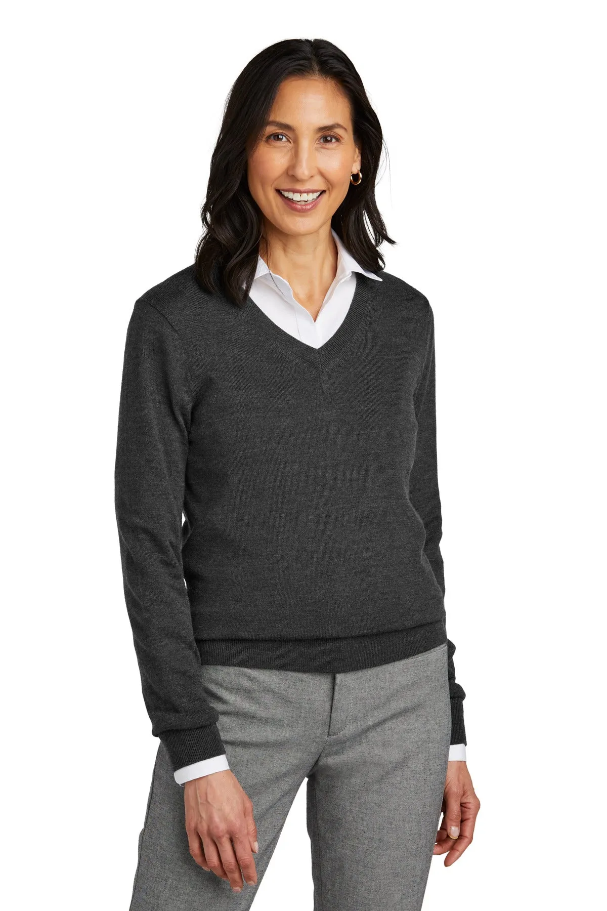 Brooks Brothers Women's Washable Merino V-Neck Sweater. BB18411