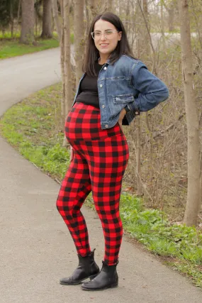 Buffalo Plaid Maternity Leggings