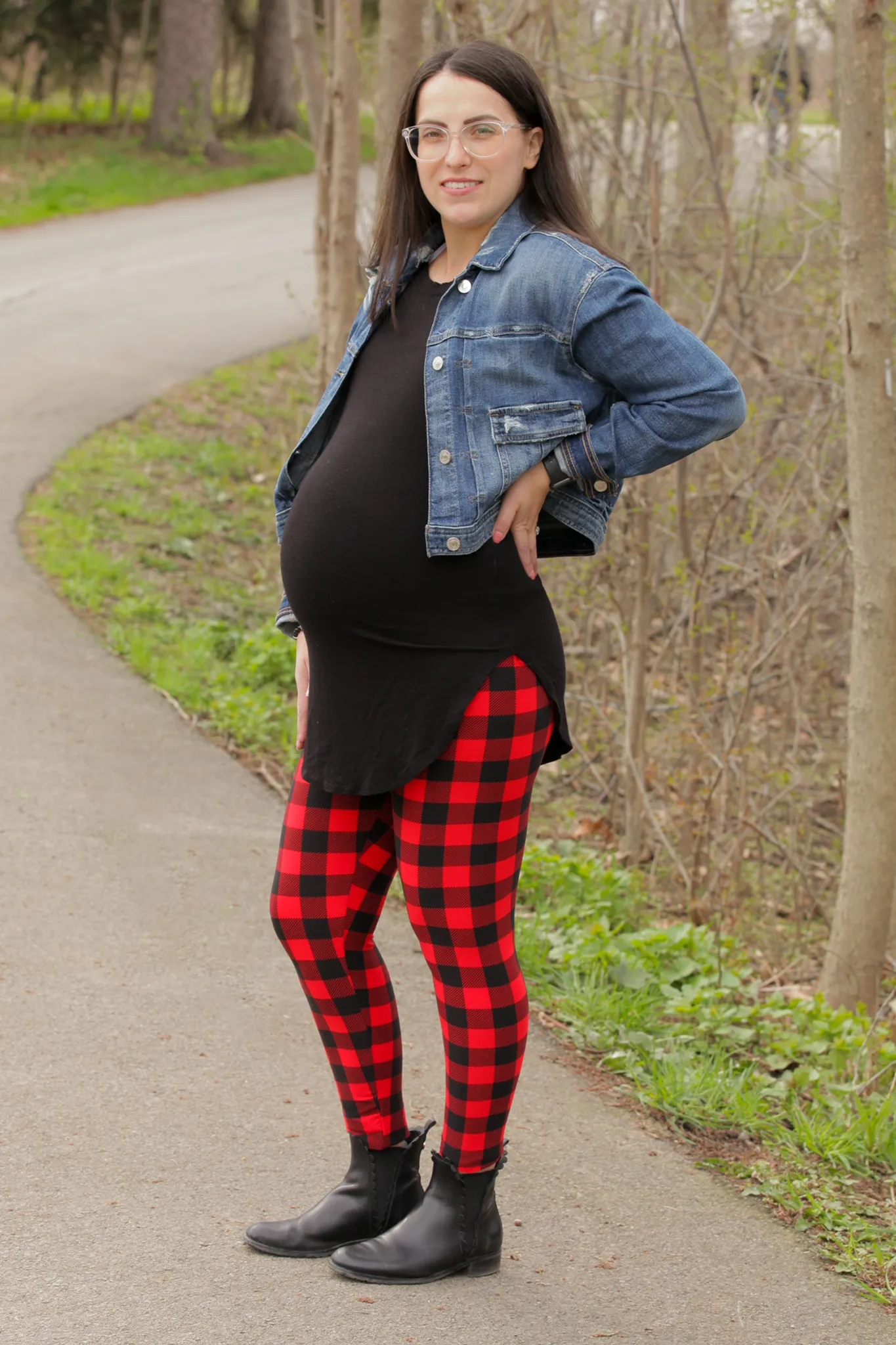 Buffalo Plaid Maternity Leggings