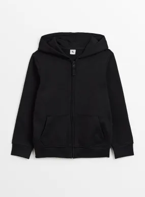 Buy Black Zip-Through Hoodie 15 years | Jumpers and hoodies | Tu