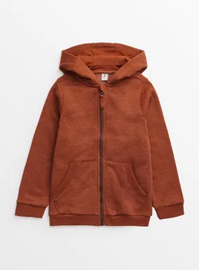 Buy Brown Zip Through Hoodie 12 years | Jumpers and hoodies | Tu