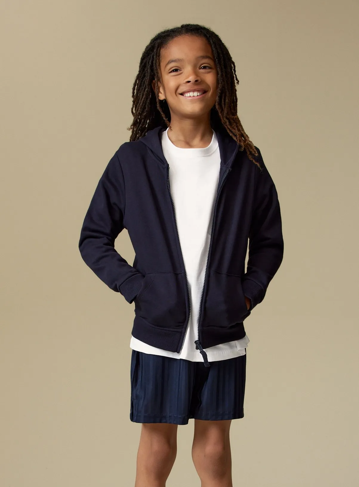 Buy Navy Zip-Through Hoodie 15 years | Jumpers and hoodies | Tu