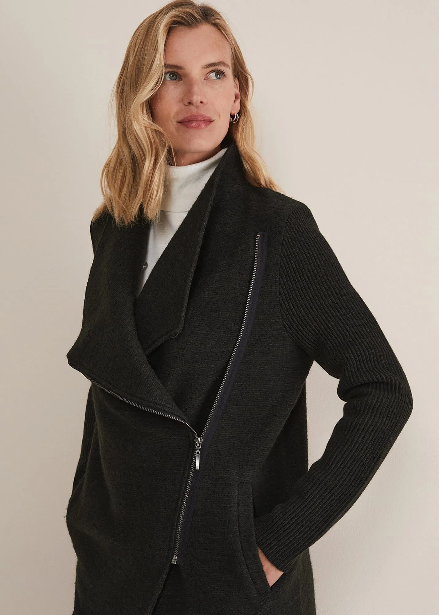 Byanca Zip Knit Coat