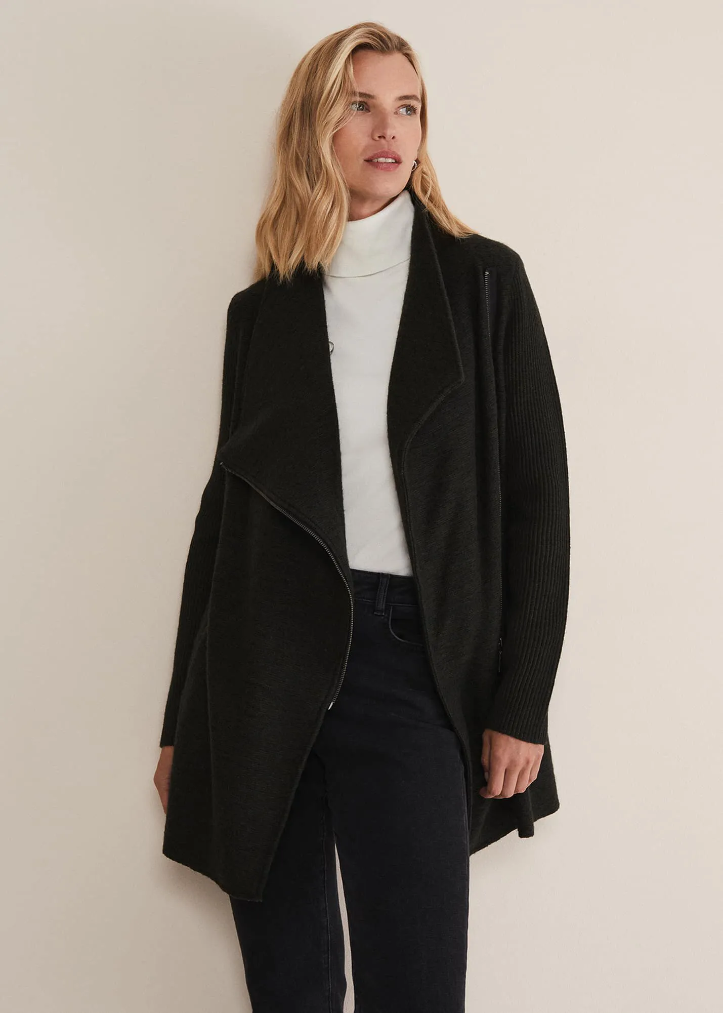 Byanca Zip Knit Coat