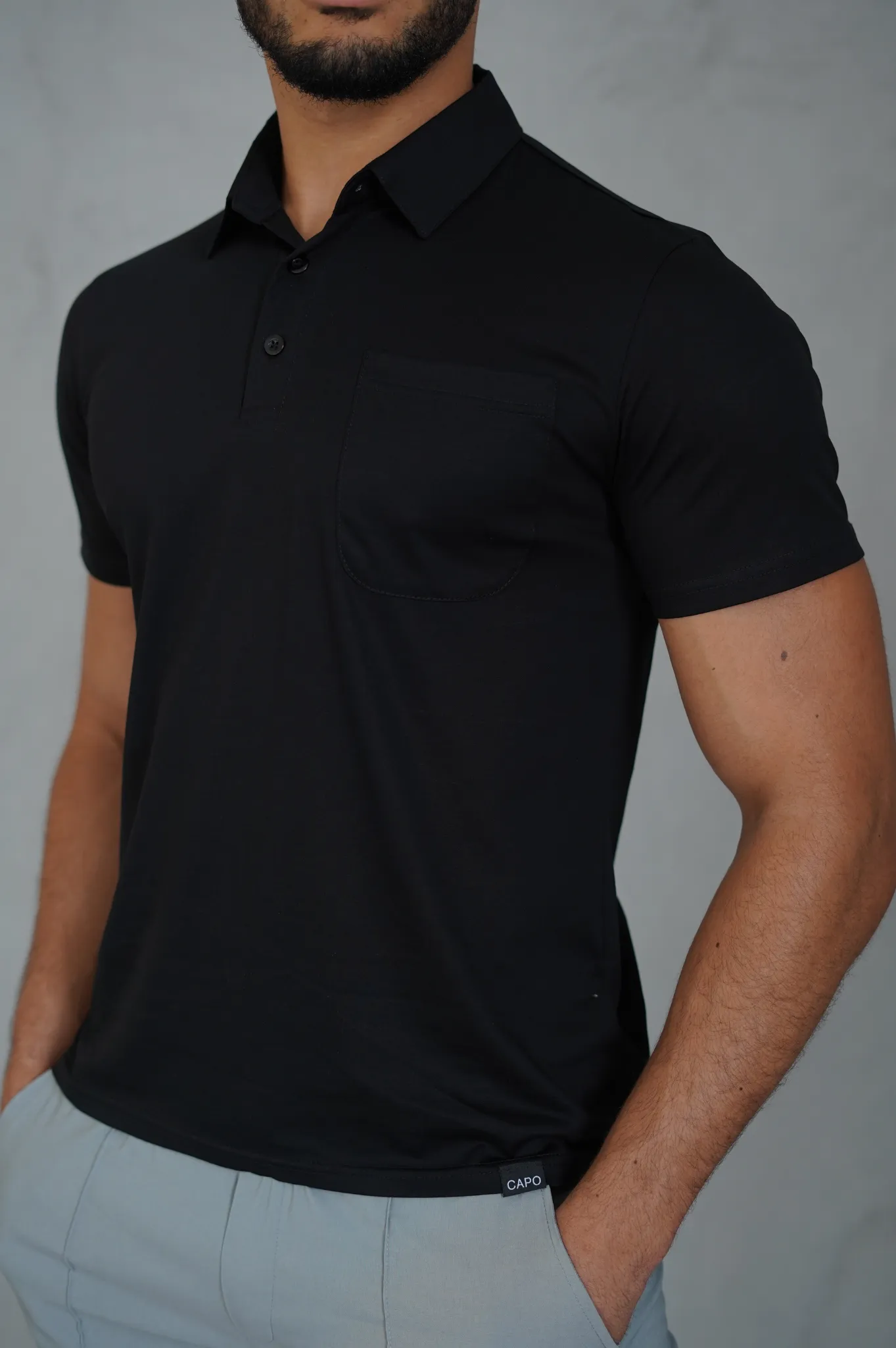 Capo MERCERISED Polo Shirt - Black