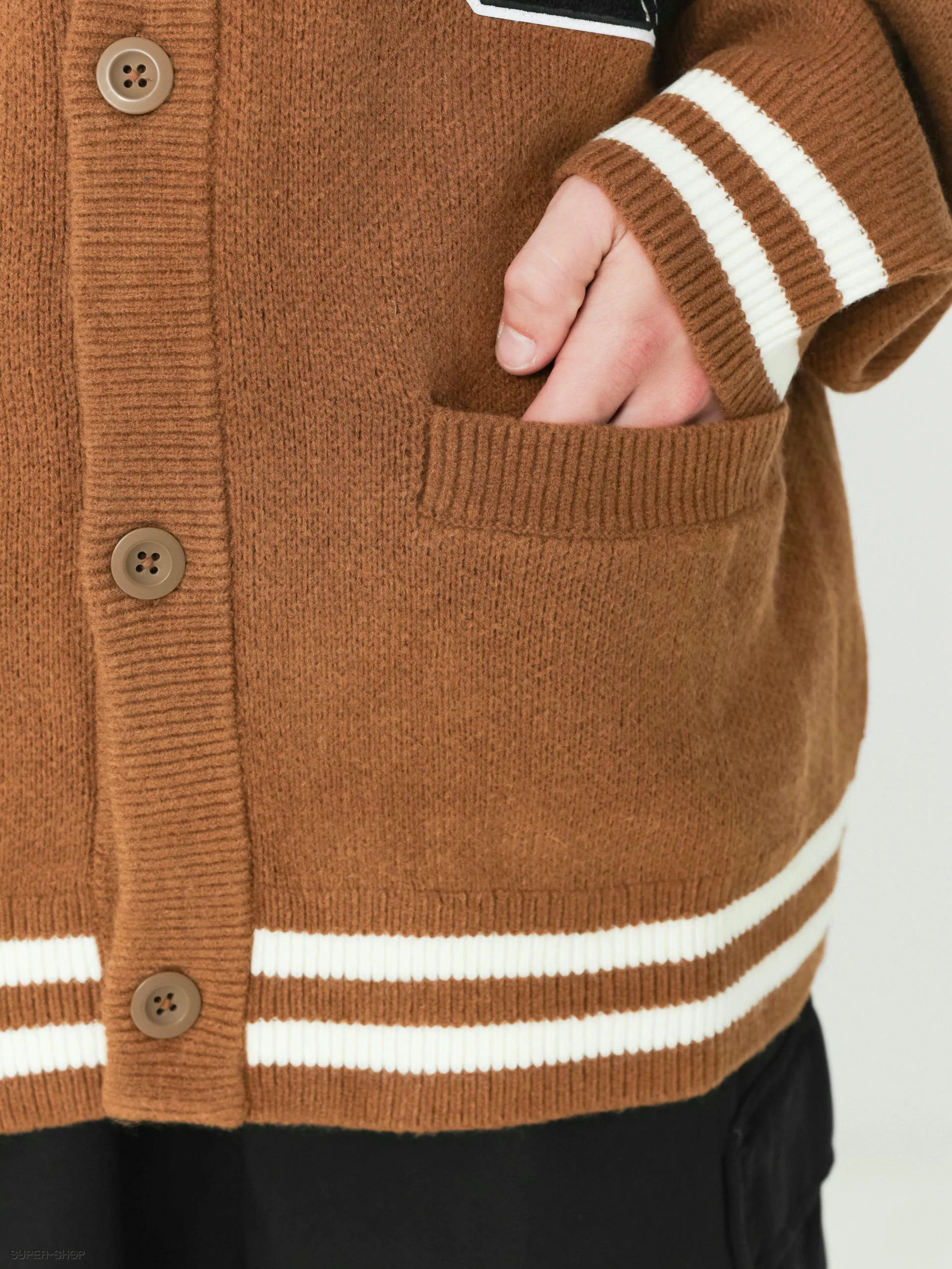 Carhartt WIP Brown Ducks Cardigan Sweater (hamilton brown/wax)