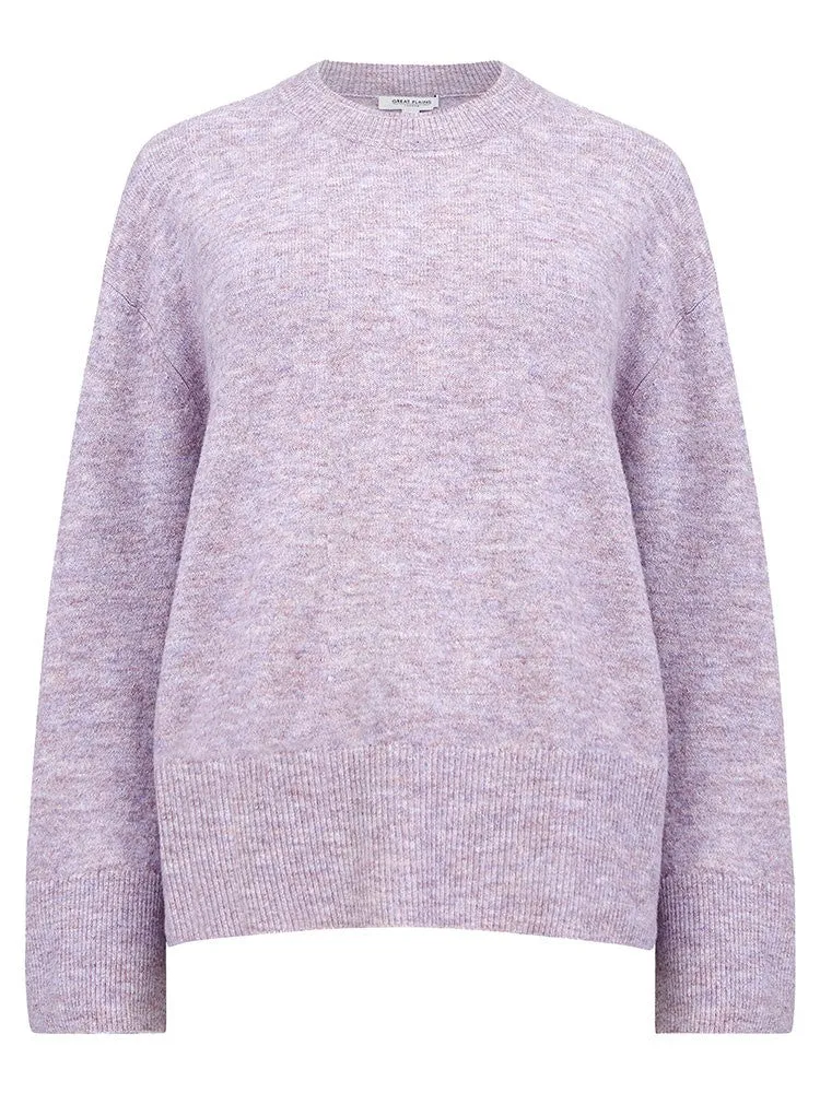 Carice Knit Crew Neck Jumper                             Lavender Marl