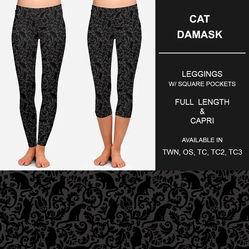 Cat Damask Soft Leggings