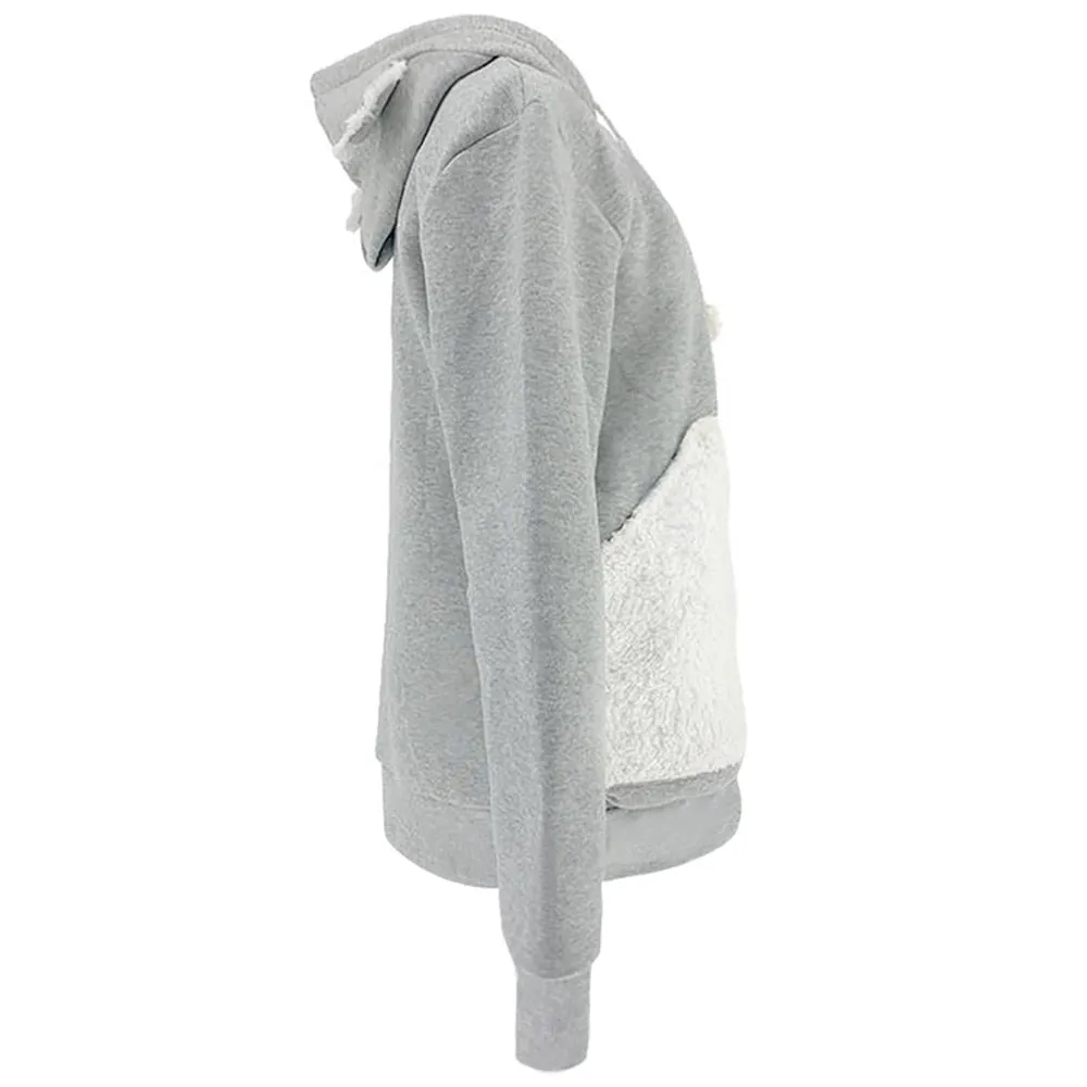 Cat Pouch Pullover Sweatshirt  with Cat's Ear Shaped Hood