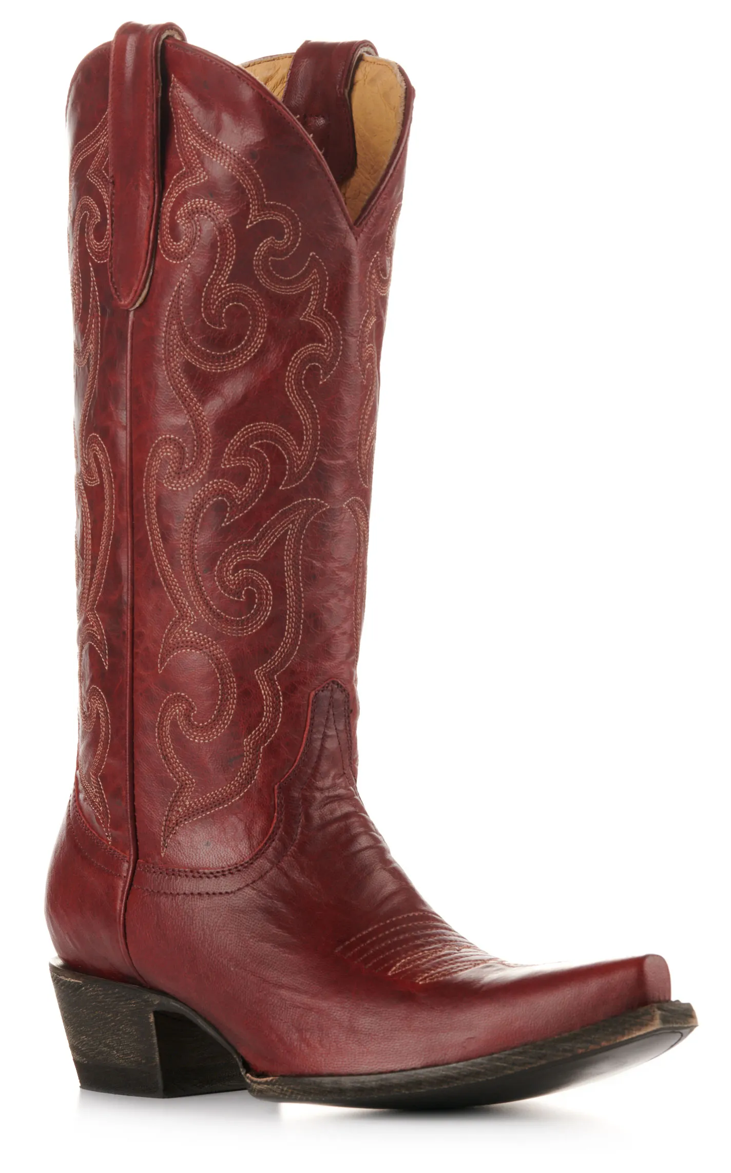 Cavender's Women's Red Goat Snip Toe Cowboy Boots