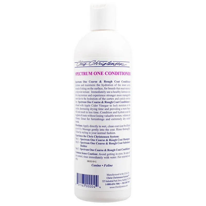 Chris Christensen Spectrum One Coarse & Rough Coat Conditioner For Dogs, 16oz