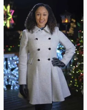 Christmas Comes Twice Tamera Mowry-Housley Dress Coat | Ujackets