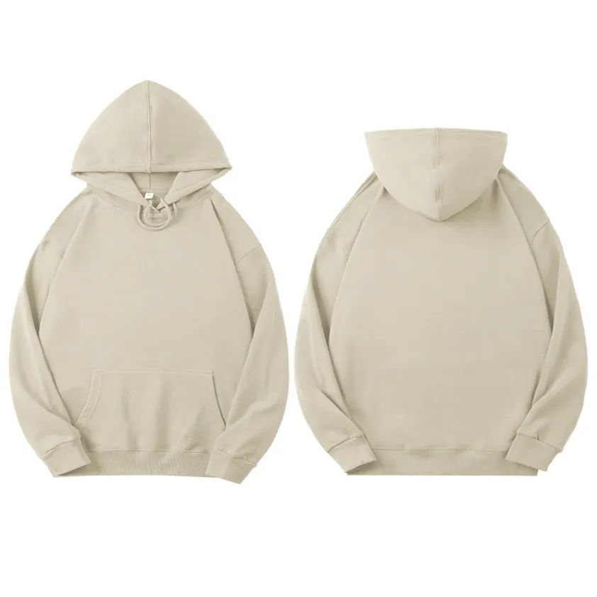 Combed cotton high quality solid color unsex hoodies customized logo 14 colors