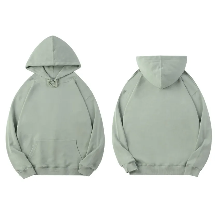 Combed cotton high quality solid color unsex hoodies customized logo 14 colors