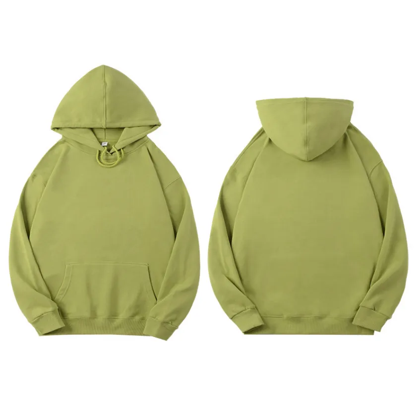 Combed cotton high quality solid color unsex hoodies customized logo 14 colors