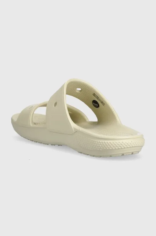 Crocs sliders Classic sandal women's beige color 206761