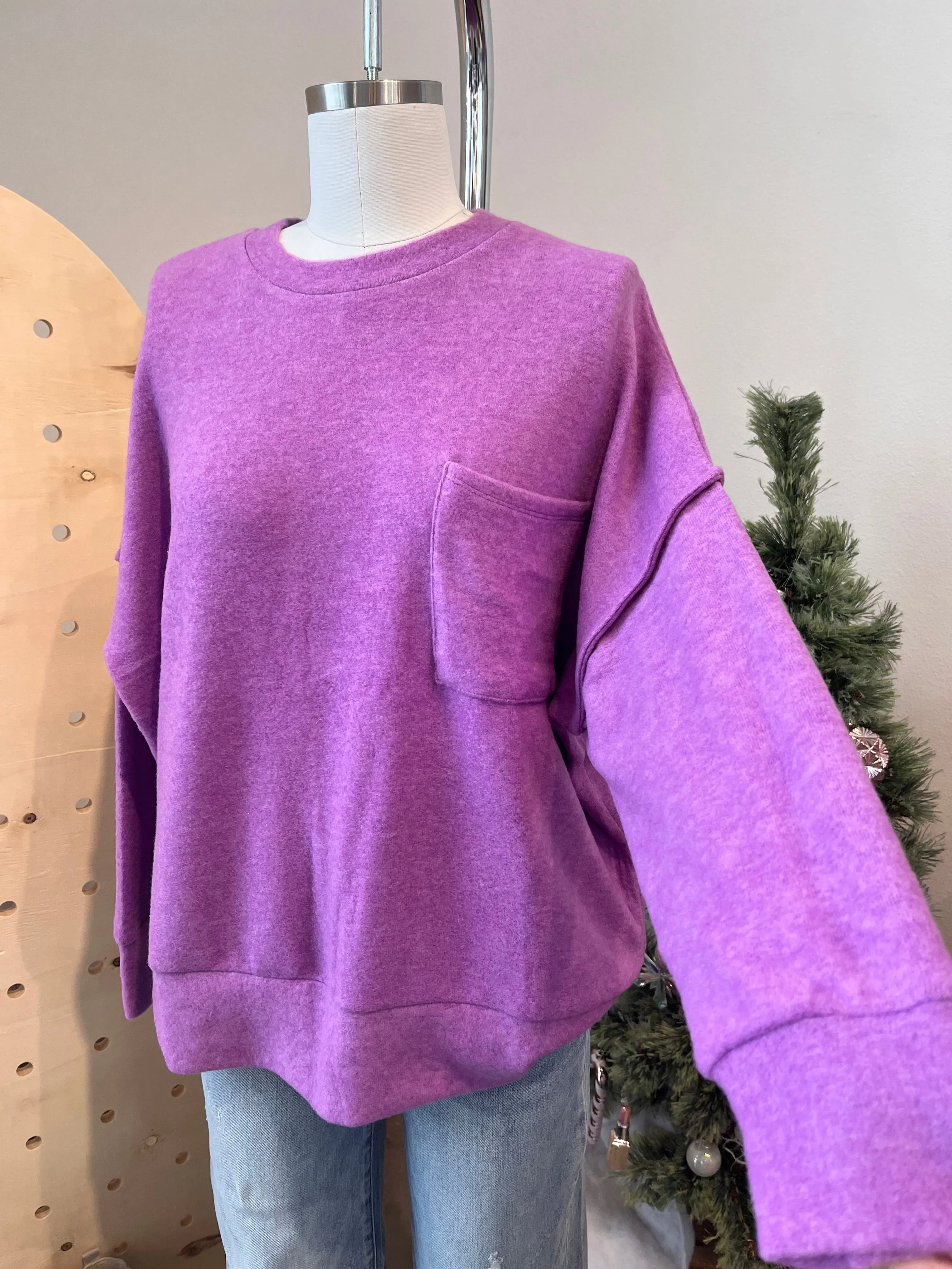 Delaney Oversized Sweater (Violet)