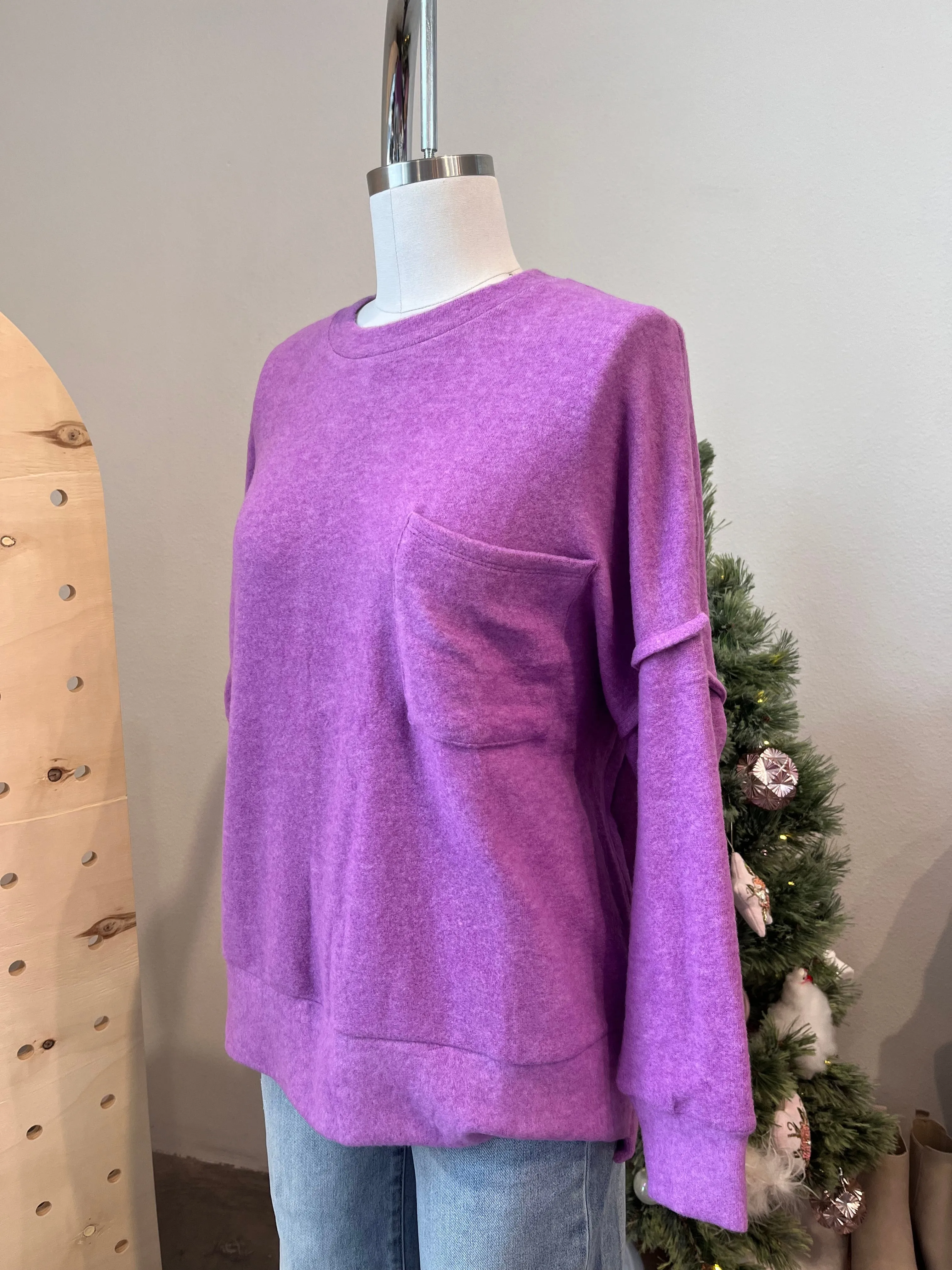 Delaney Oversized Sweater (Violet)