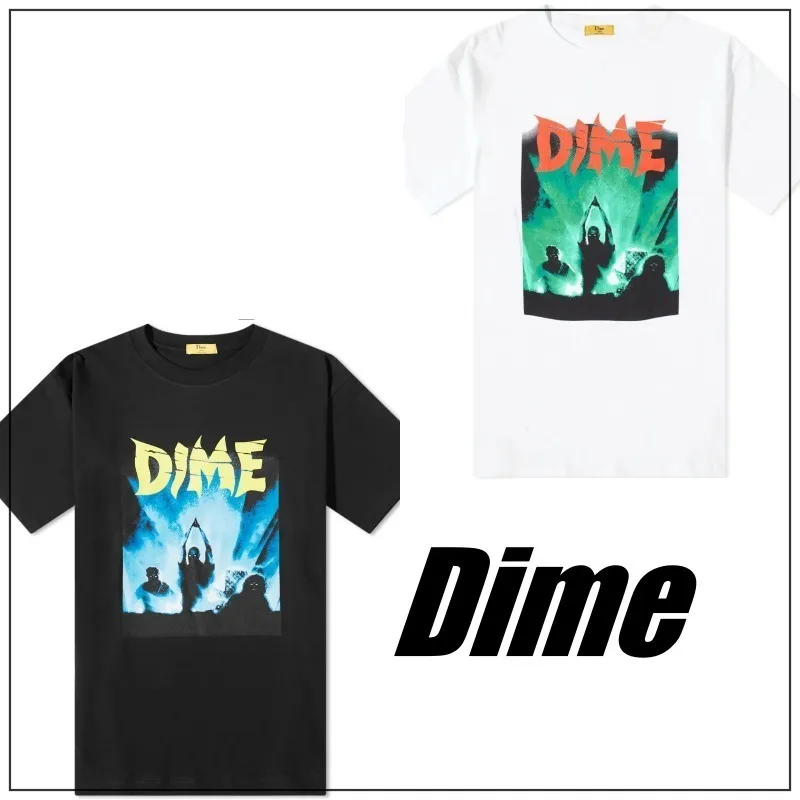 Dime  |Cotton Short Sleeves Skater Style T-Shirts