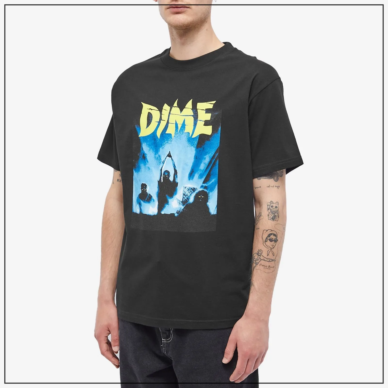 Dime  |Cotton Short Sleeves Skater Style T-Shirts