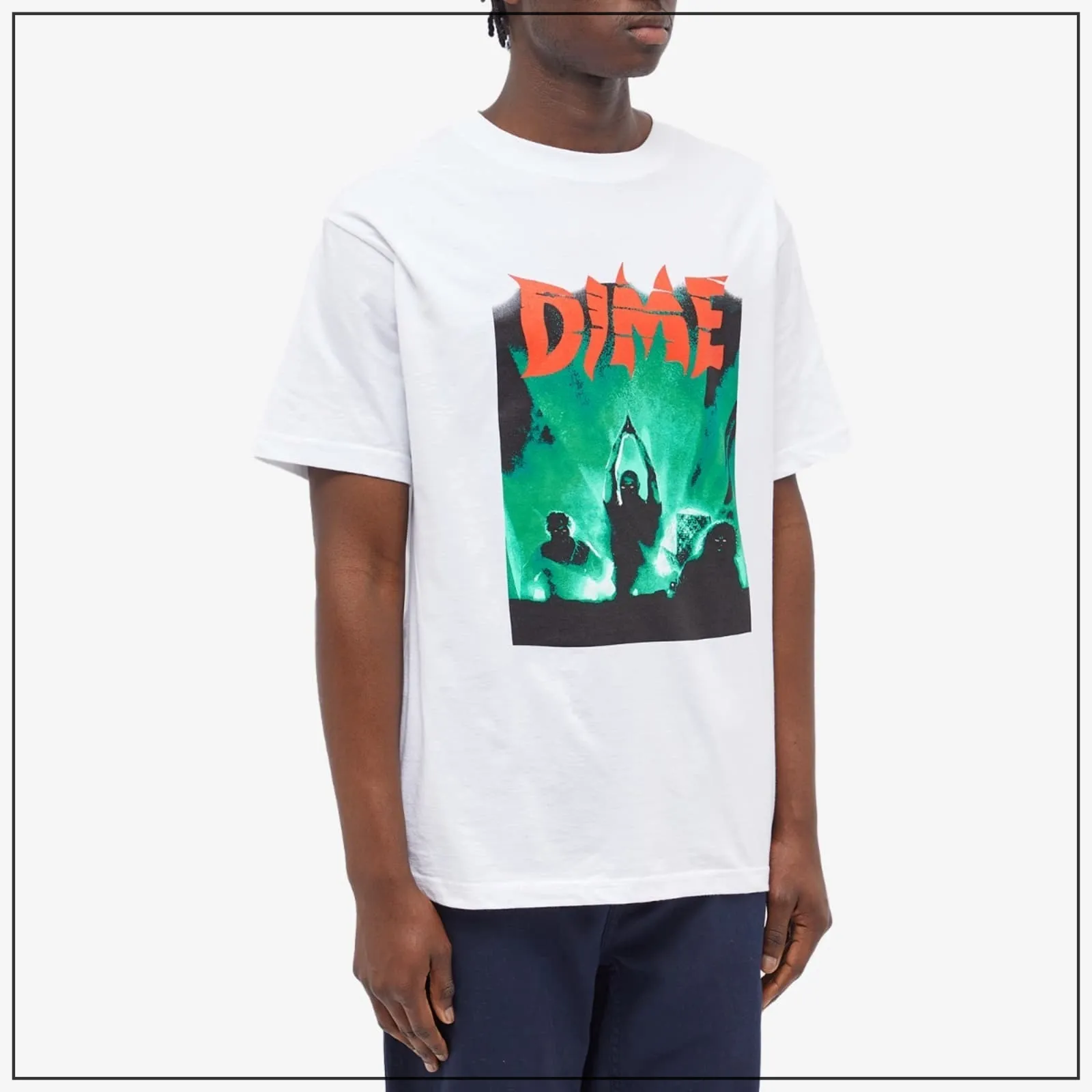 Dime  |Cotton Short Sleeves Skater Style T-Shirts